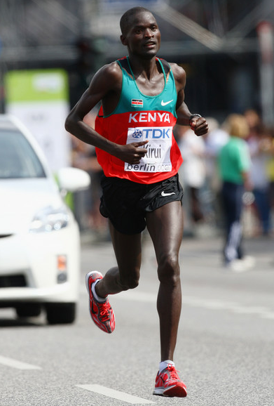 Abel Kirui of Kenya in Marathon, World Athletics 2009 Berlin, Germany.
