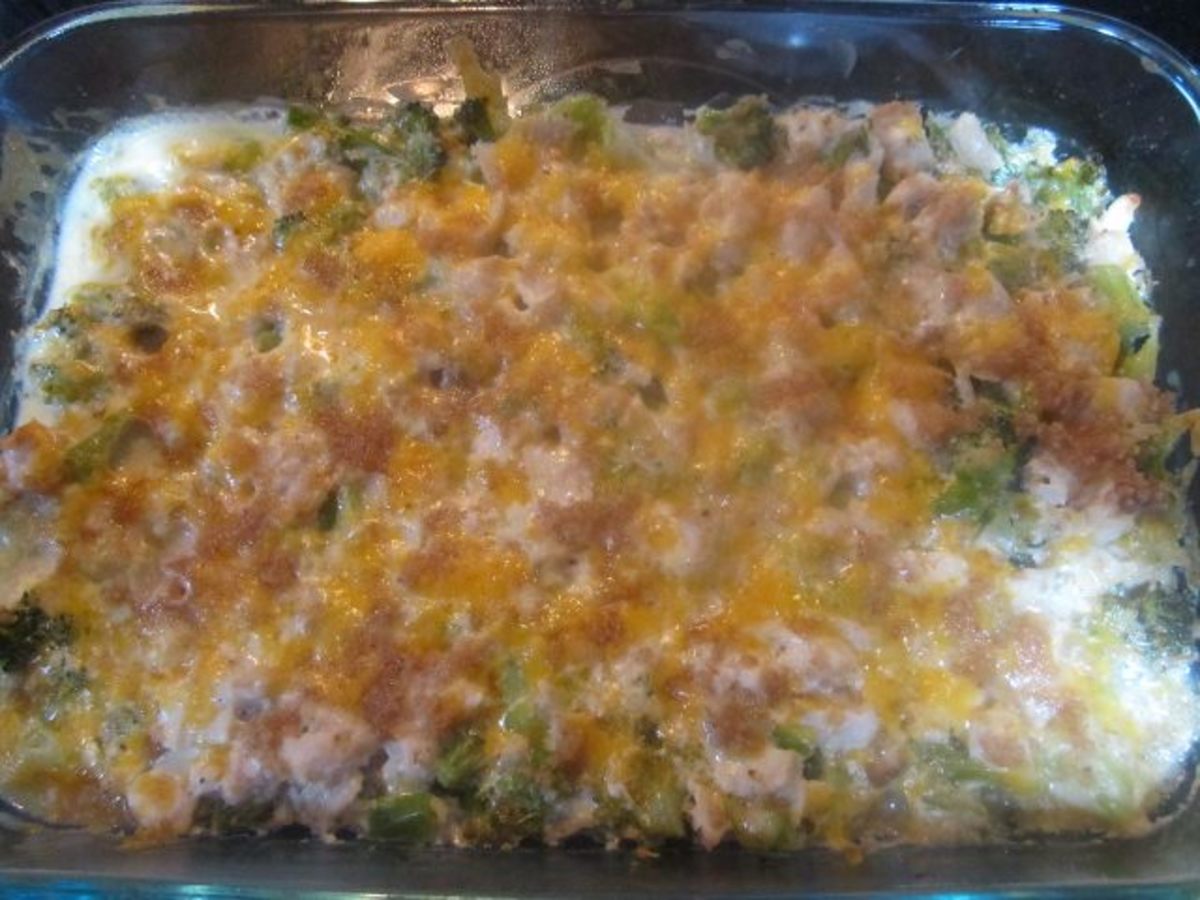 Chicken Broccoli Divan fresh out of the oven