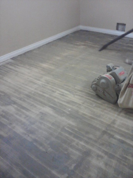 Here's the floor at the end of weekend 1.  It still needs a lot of work.