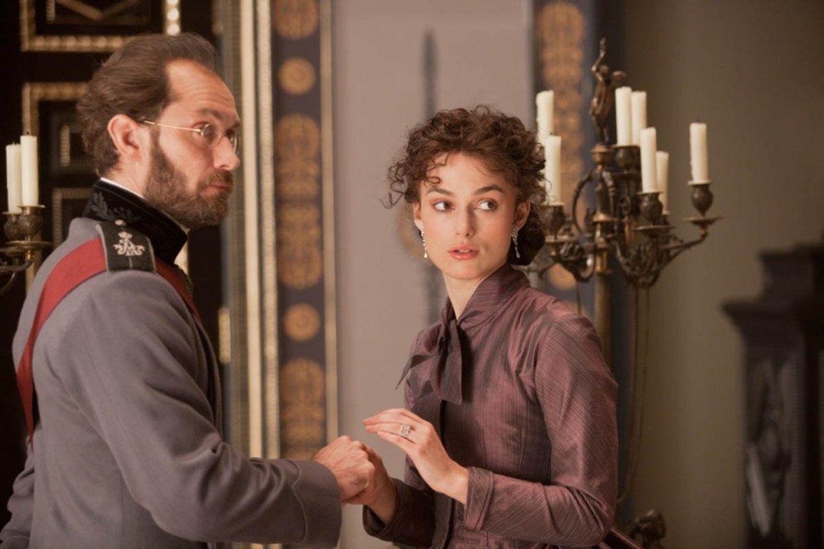 Jude Law as Count Karenin and Keira Knightley as Anna Karenina