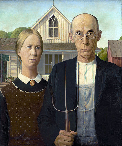 "American Gothic" was painted by Grant DeVolson Wood in 1930. 