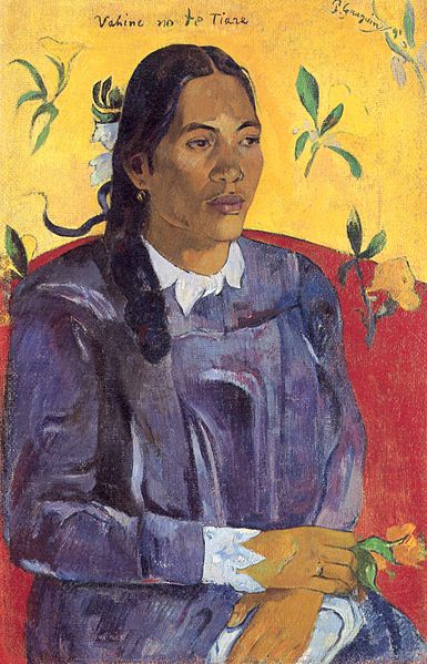 Paul Gauguin's "Woman with a Flower" was painted in 1891. 
