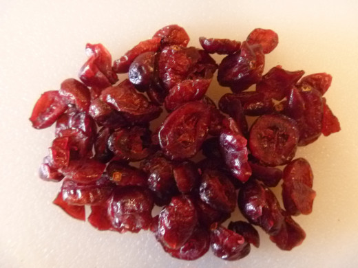 Dried cranberries.