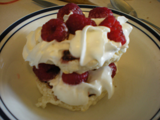 Raspberry shortcake