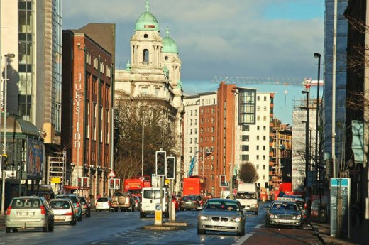College Square East from Great Victoria Street, Belfast