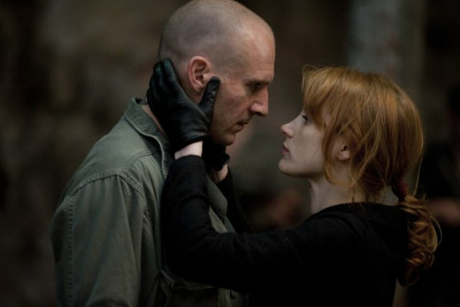 Ralph Fiennes and Jessica Chastain
