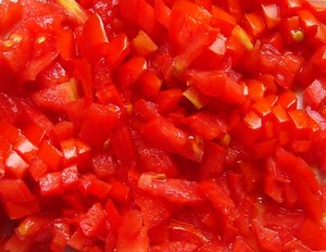 Chopped tomatoes add taste and vitamins