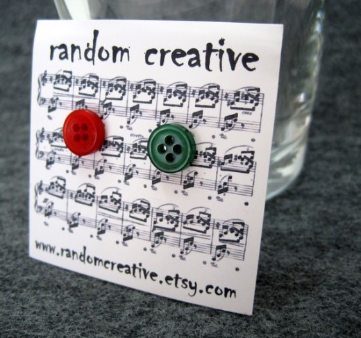 I include free button post earrings in all of my online holiday order packages.