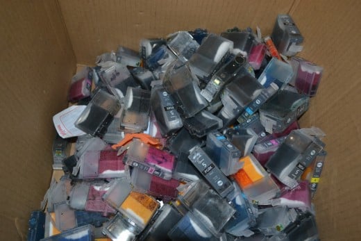 My box of empty ink cartridges