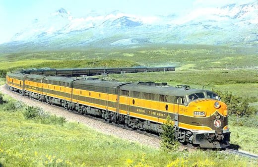 1967 summer edition of the Empire builder. Eastbound in Montana.