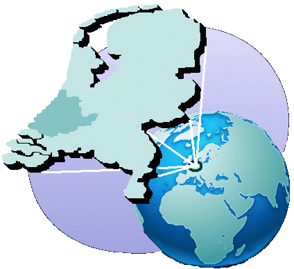Map location of South Holland province, The Netherlands 
