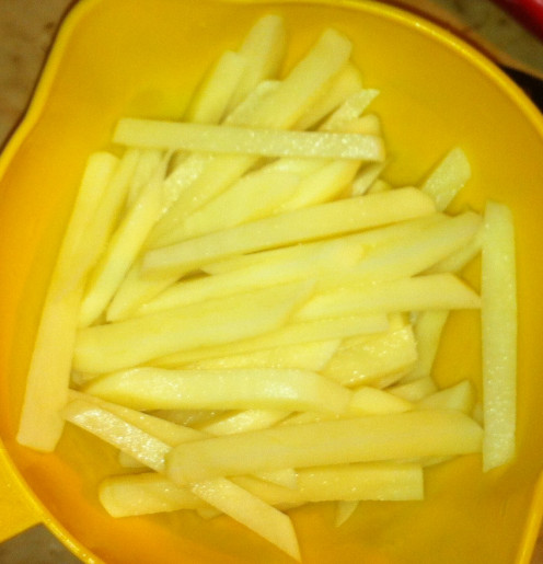 Potatoes Cut Into French Fries