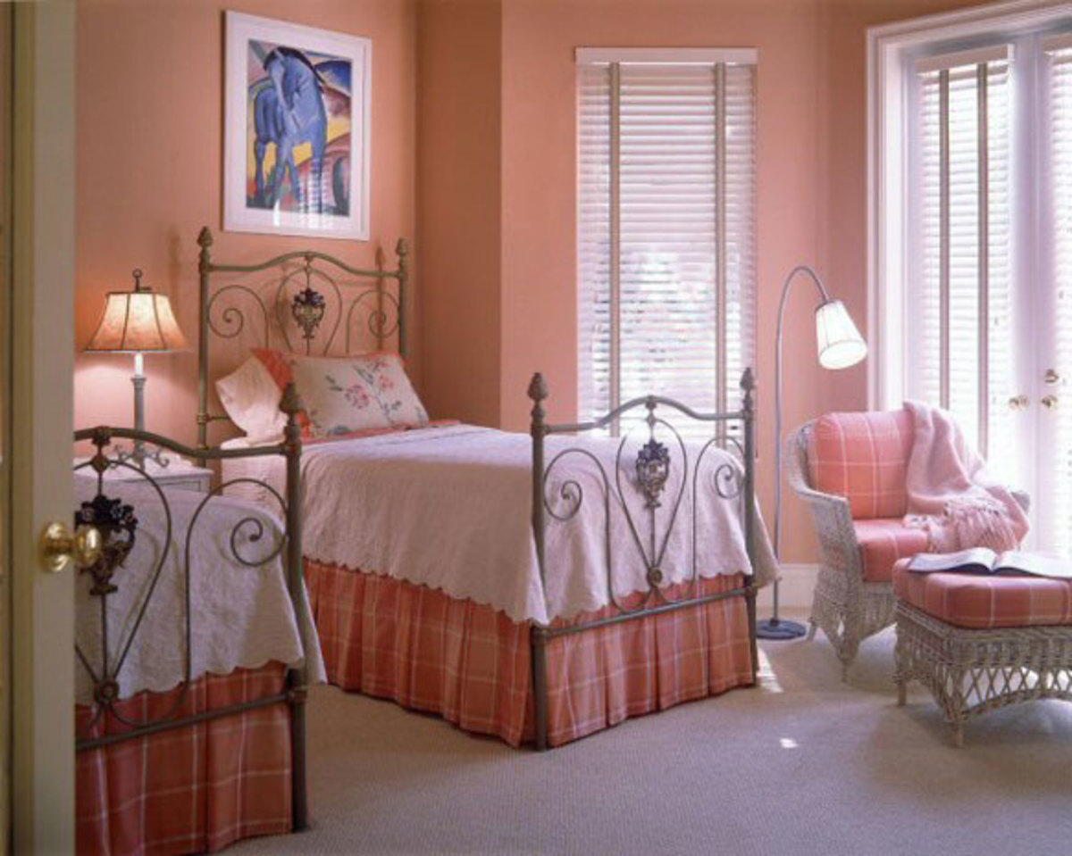 Coral Color Bedroom Decorations
