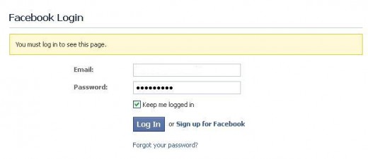 Enter the username and password associated with the Facebook account you want to acquire the ID number for and then click "Log In."