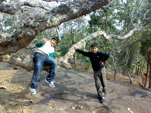 son with a friend.....soon he will miss these days....as time is passing :-(