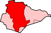 Map location of Wealden District, East Sussex 