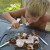 Son enjoying grilled cookie dough and thawing ice cream