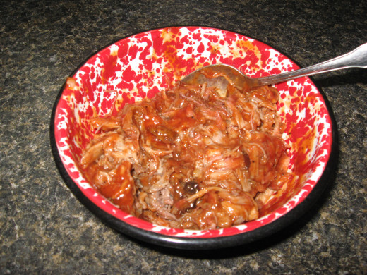 BBQ pulled pork with sauce
