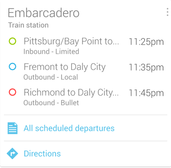 Google Now- Transit