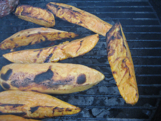 grilled sweet potatoes