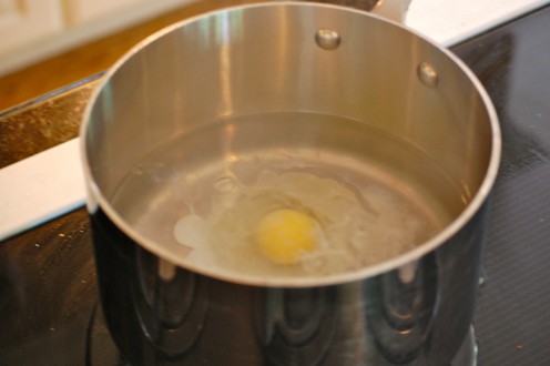 Egg floating in water