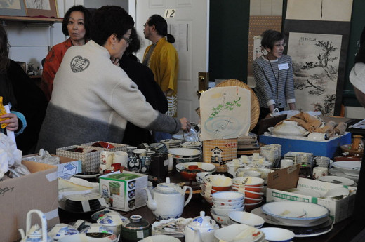 Rummage sale as part of Bunka No Hi, annual Japanese Culture Day at Seattle's Nihon Go Gakko / Japanese Cultural & Community Center.