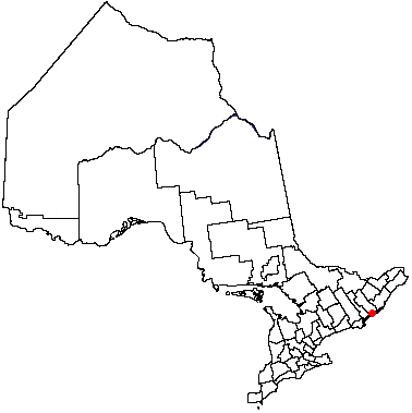 Map location of Kingston, Ontario