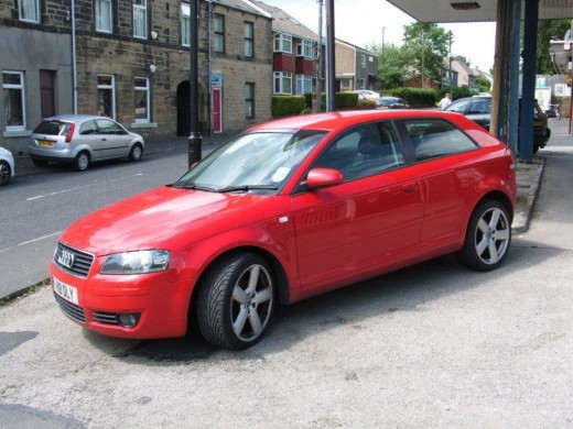 Audi A3 (2004 model) 2.0 TDI SE 3DR engine. in Brilliant Red color