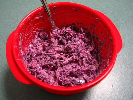 Purple Coleslaw, rich in Anthocyanins