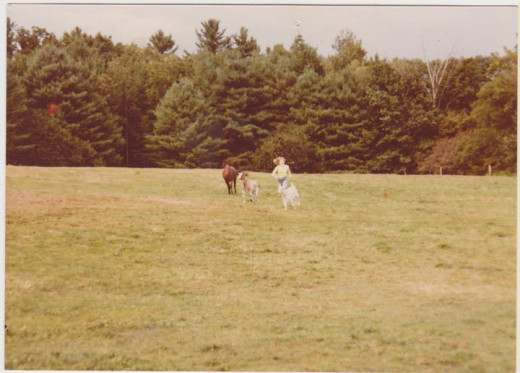 as a teen, obviously care free at the moment running with some of my beloved pets on our farm in New Hampshire.