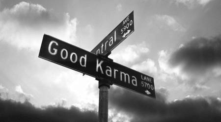 Turn here for good karma