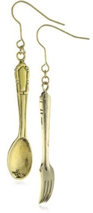 Monserat De Lucca Brass Fork And Spoon Earrings