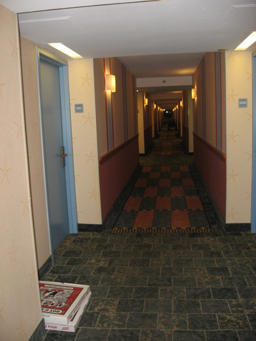 Hallway leading to our room