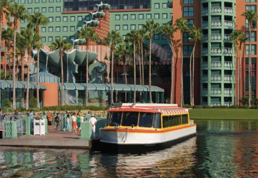 Water taxis which can take you to Epcot, Disney's Hollywood Studios or the Boardwalk where you will find ESPN and other great restaurants. 