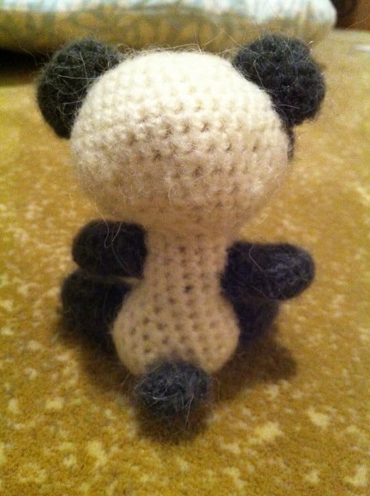 Crocheted panda