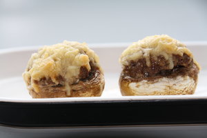 Enjoy stuffed mushrooms.
