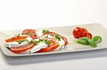 Tomato and mozzarella combination is hard to beat, especially with fresh basil.