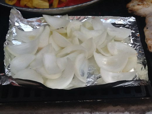 Sweet vidalia onions on the grill