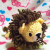 Crochet lion rattle