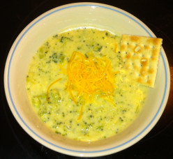 Creamy Broccoli & Squash Soup with 3 Cheeses