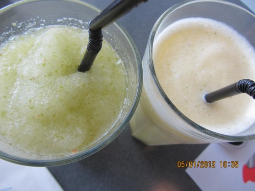 Kamias with Honey and Pineapple with Mint fruit shakes at Zubuchon