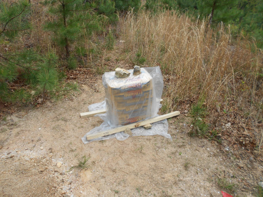 Bags of concrete