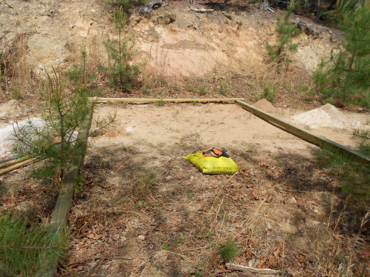 Trellis assembled on ground