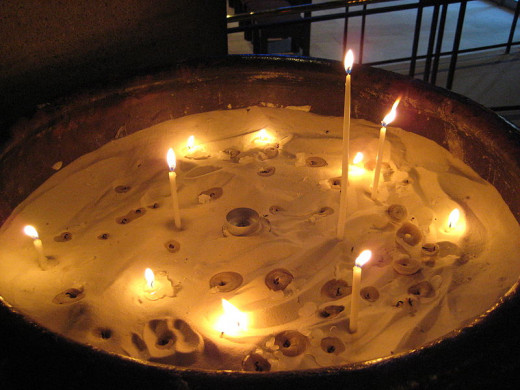 Melting candles