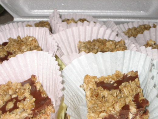 Peanut Butter and Chocolate Oat Bars
