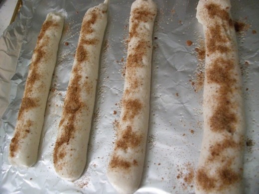 Cinnamon Breadsticks (Before Baking)