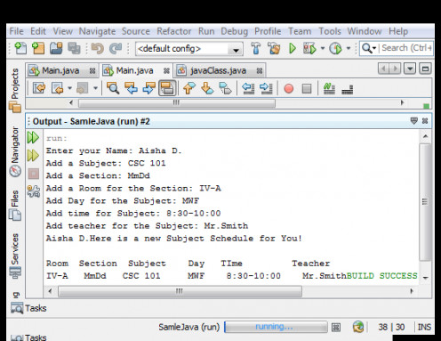 Sample Output