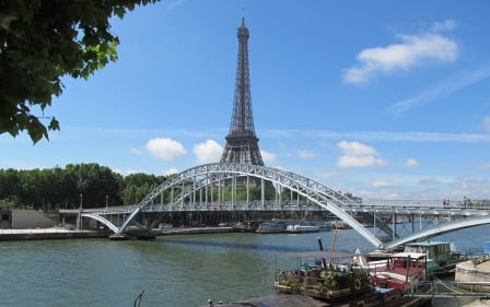 The Eiffel Tower is just opposite the Alma Tunnel where Diana's fatal accident happened.