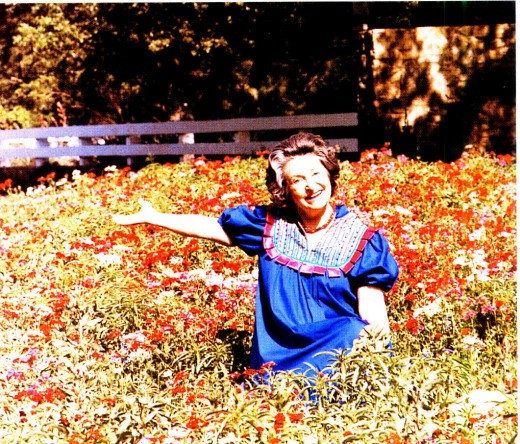 Lady Bird Johnson at the National Wildflower Research Center - photo taken from Wildflowers Across America