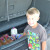 Son helping load car from Aldi Son helping load car from Aldi